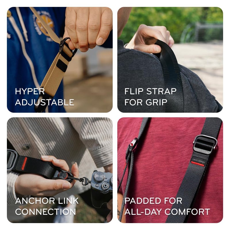 Peak Design Slide Lite Camera Strap, Eclipse, Configurable as a Sling, Neck or Shoulder Strap, Quick Release and Connection, Smooth and Grippy Side, Camera Straps for Photographers, 200 lb Capacity - Image 3