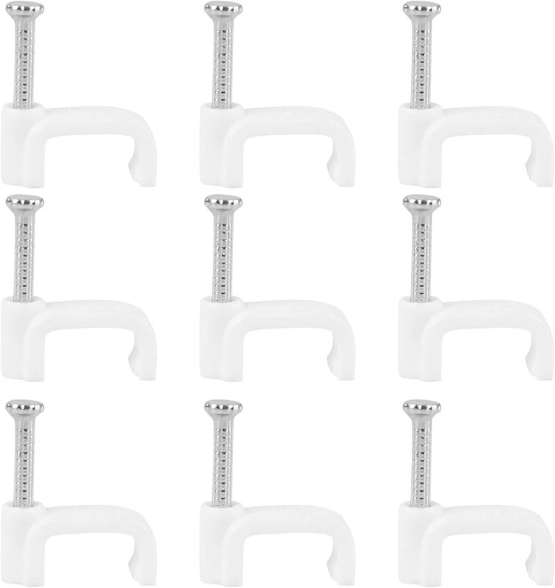 Steel Cable Clips 500 Pack Wire Management Wall Fixing For Ethernet USB TV LED - Image 2