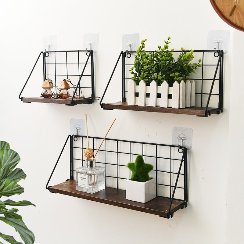Punch-Free Wall Storage Rack Wall-Mounted Finishing Wrought Iron Storage Folding Storage Rack Living Room Book Kitchen Bathroom Rack - Image 2
