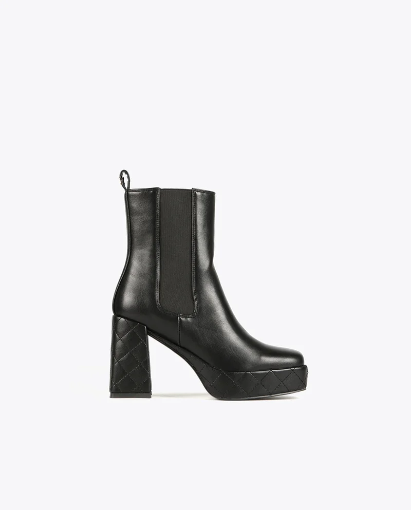 Lola Casademunt Black platform ankle boots