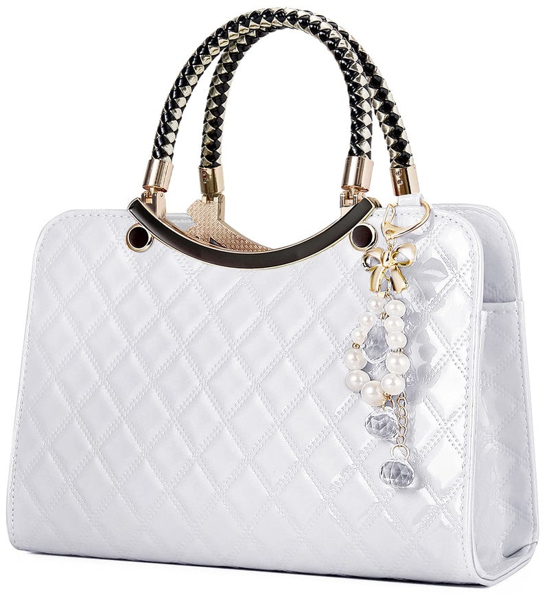 TIBES Shiny Patent Leather Women Purses Satchel Handbags Ladies Fashion Top Handle Handbags Crossbody Shoulder Bags - Image 1