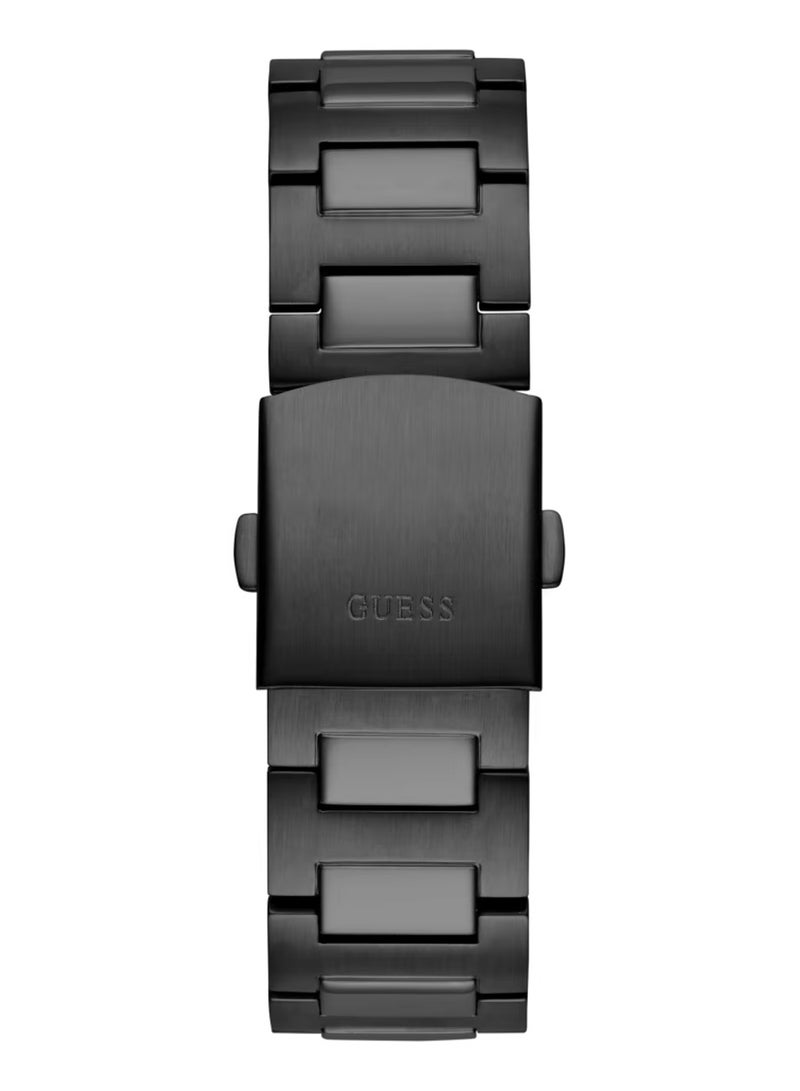 GUESS ساعة غس هيدلاين للرجال من الفولاذ المقاوم للصدأ باللون الأسود GW0572G3 - Image 4
