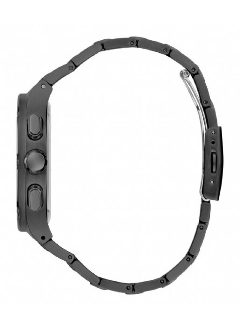 GUESS ساعة غس هيدلاين للرجال من الفولاذ المقاوم للصدأ باللون الأسود GW0572G3 - Image 3