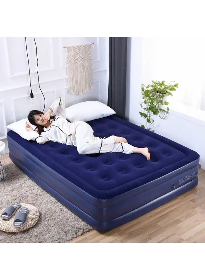 Single Thickened Inflatable Bed Portable PVC Camping Travel Outdoor Air Mattress Leakproof Foldable Heavy Duty Anti Slip Guest Air Bed Easy To Store - Image 2