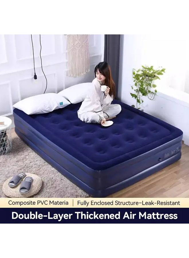 Single Thickened Inflatable Bed Portable PVC Camping Travel Outdoor Air Mattress Leakproof Foldable Heavy Duty Anti Slip Guest Air Bed Easy To Store - Image 1
