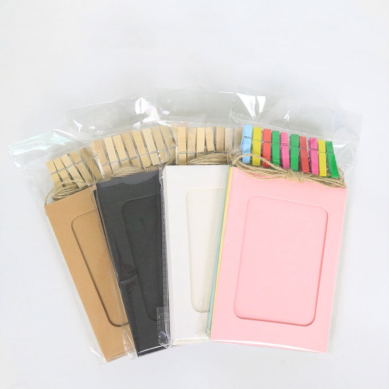 1 Set of Rope Clip Photo Frame Banner Party Layout Garland Photo Backdrop Wall Display (Clip Black) - Image 5
