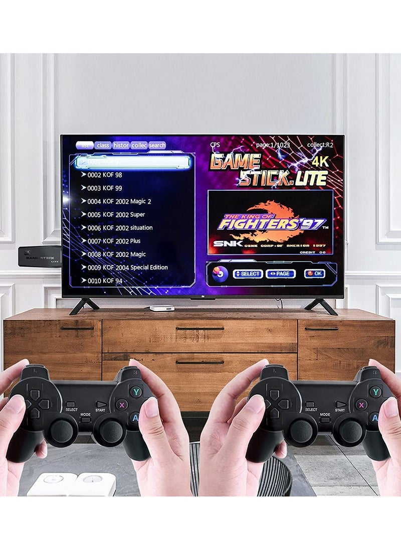 ماركة غير محددة - وحدة تحكم ألعاب Game Stick 4K مزودة بلوحين ألعاب لاسلكيين 2.4G يمكنك توصيل وتشغيل عصا ألعاب الفيديو المدمجة - Image 1
