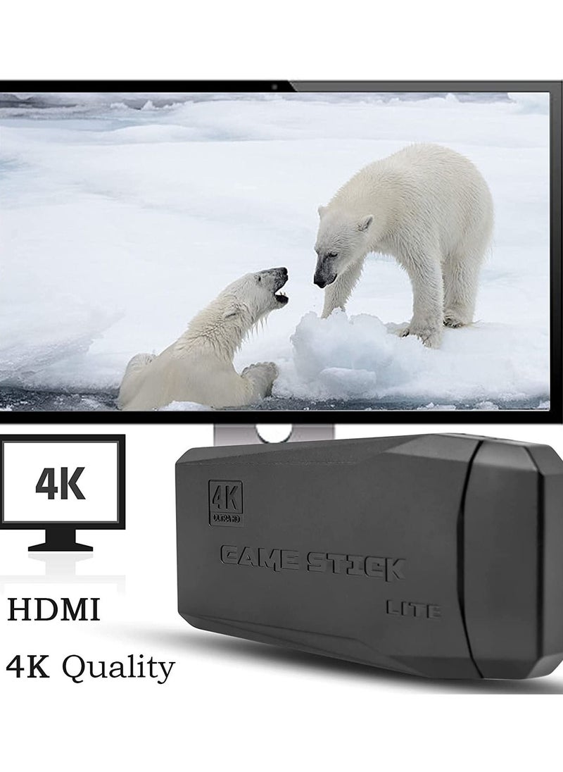 ماركة غير محددة - وحدة تحكم ألعاب Game Stick 4K مزودة بلوحين ألعاب لاسلكيين 2.4G يمكنك توصيل وتشغيل عصا ألعاب الفيديو المدمجة - Image 1