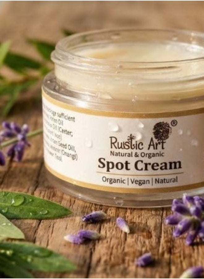 Rustic Art Acne Spot Cream | Reduces Active Acne & Dark Spots | Day & Night Cream | Controls & Soothes Acne | 12g - Image 2