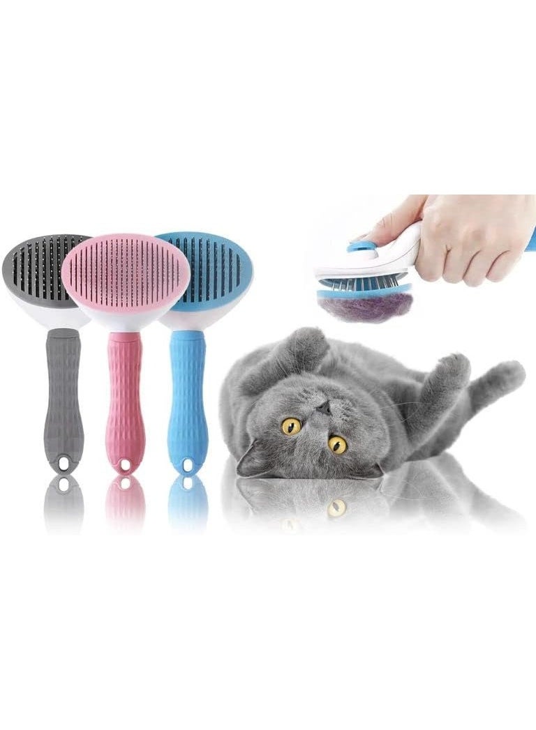 A cat and pet brush suitable for removing shed hair and combing. Pet grooming tools. A comb for short or long hair removes shed hair and tangles. - Image 1