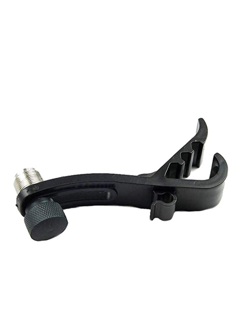 Generic Shockproof Drum Rim Microphone Clip Microphone Shockproof Clip for Microphone Clamps Holder with Groove Gear(Black)  - Image 5