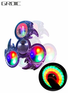 Hand Spinners,Fidget Spinner Toy,Led Light Up Finger Spinner, Push Pop Bubble Fidget Spinner,Hand Spinner for Anxiety Relief and Stress Reduction,Decompression Toys