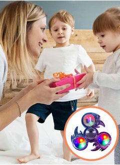 GROIC Hand Spinners,Fidget Spinner Toy,Led Light Up Finger Spinner, Push Pop Bubble Fidget Spinner,Hand Spinner for Anxiety Relief and Stress Reduction,Decompression Toys  - Image 5