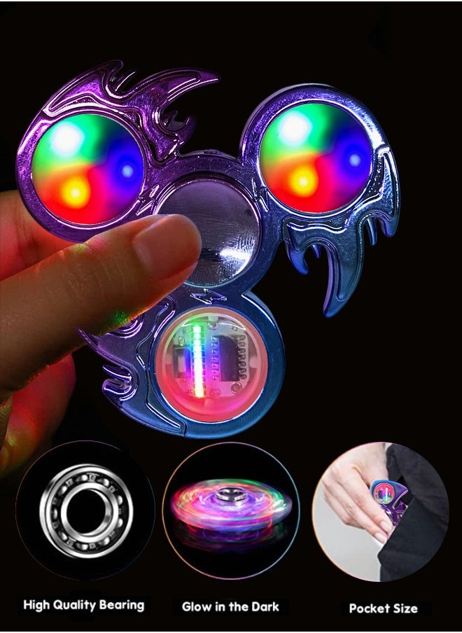 GROIC - Hand Spinners,Fidget Spinner Toy,Led Light Up Finger Spinner, Push Pop Bubble Fidget Spinner,Hand Spinner for Anxiety Relief and Stress Reduction,Decompression Toys - Image 1