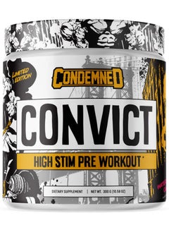Condemned Laboratoriez Condemned Convict High Stim Pre-Workout 300g Watermelon Candy Flavor  - Image 1