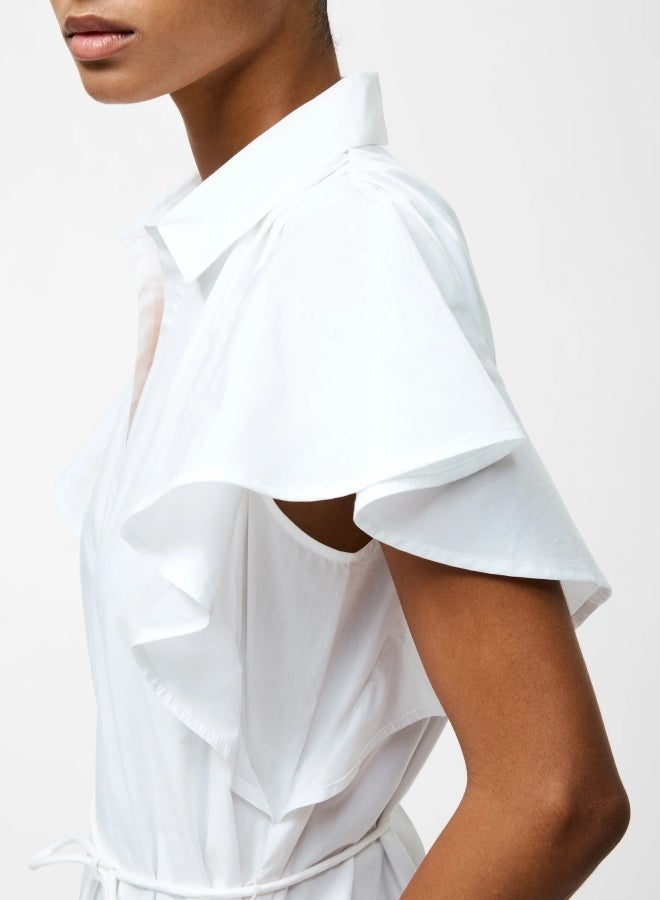 فرنش كونكشن فستان كامبريا قطني بحزام - Image 5