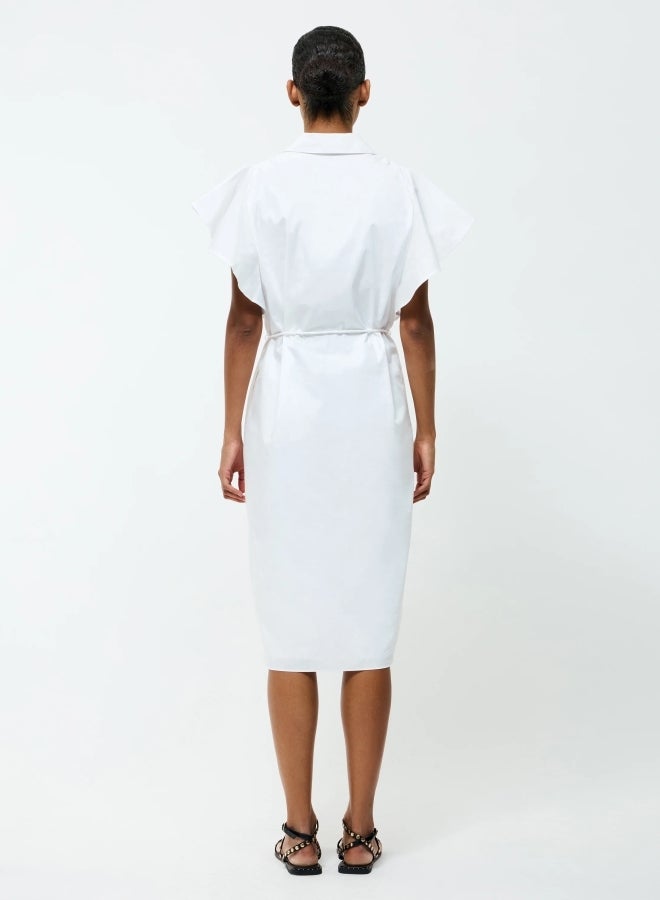 فرنش كونكشن فستان كامبريا قطني بحزام - Image 3