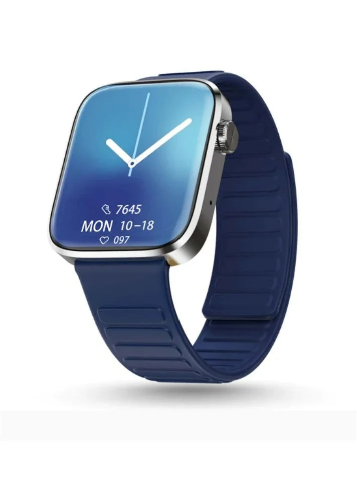 Pebble Cosmos Prime 1.91" IPS Display (600 Nits), Wireless Charging Smartwatch for Men & Women, 50+ Sports Mode, IP67 Water Resistance, Compatible with Android & iOS, 260mAH Battery - Midnight Blue