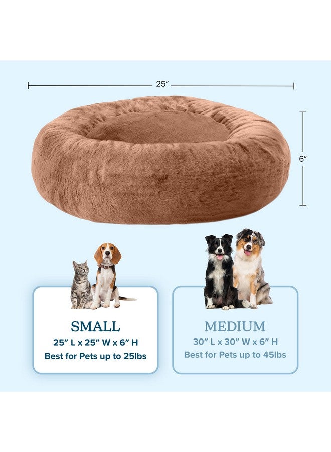 PETMAKER Dog Bed - Donut Dog Bed and Cat Bed for Small Pets - Dog Bed with Removable Washable Cover and Anti-Slip Bottom - Puppy Essentials (Beige) - Image 3