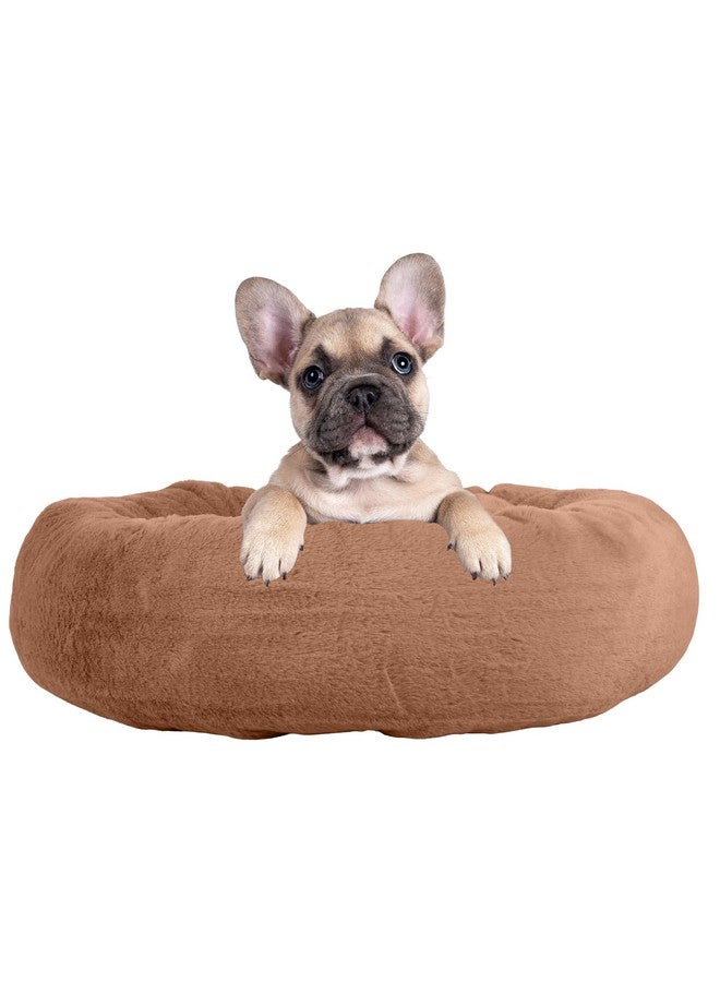 PETMAKER Dog Bed - Donut Dog Bed and Cat Bed for Small Pets - Dog Bed with Removable Washable Cover and Anti-Slip Bottom - Puppy Essentials (Beige) - Image 1