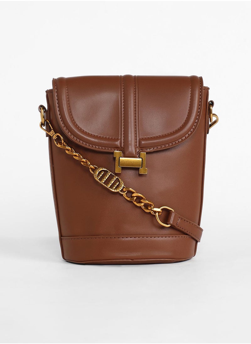 Haute Sauce Women's The Monogram Sling Bag - Chocolate Brown  - Image 4