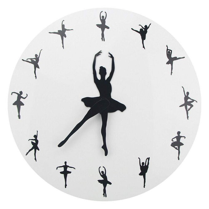 BALLERINA WALL CLOCK BALLET DANCING HANGING DECOR CLOCK DANCER HOME DECOR GIFT