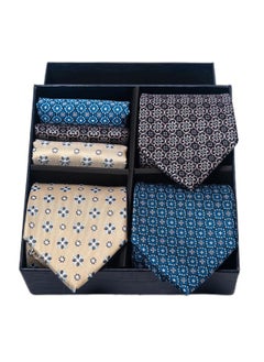 6pcs men's gift box set 3 ties 3 chest scarves fashion business tie square scarf set