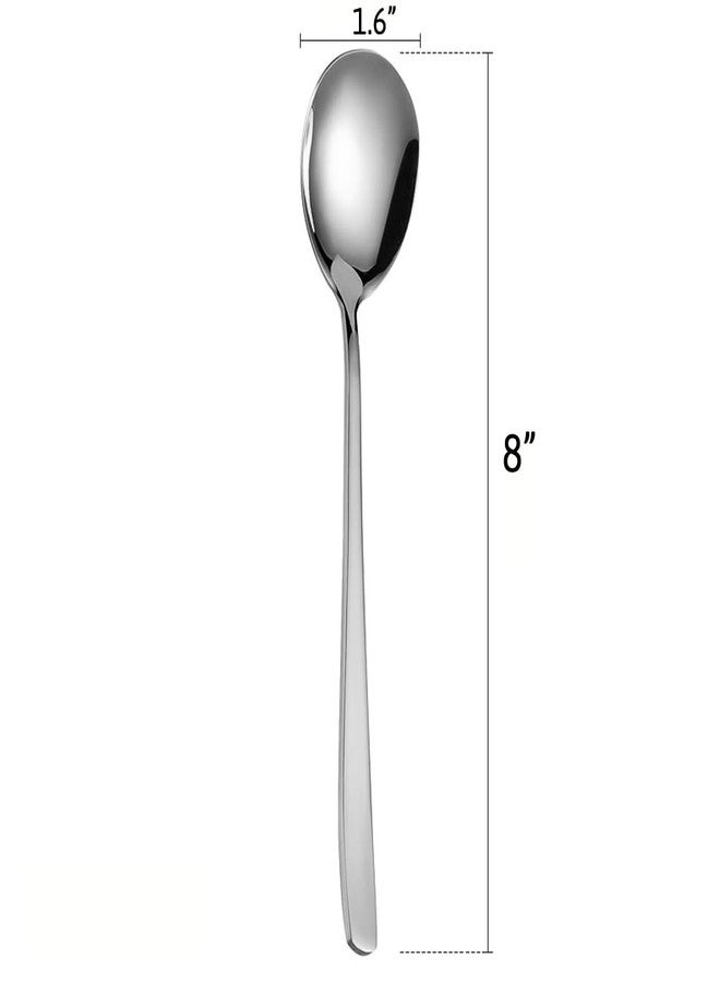 NAIDEV Stainless Steel Long Handle Spoon Korean Spoon Set for Home Kitchen or Restaurant Kitchen Utensil Eating Tableware Cutlery silverware Dishwasher Safe Tea spoon Use for Home,Restaurant(set of 2) - Image 2