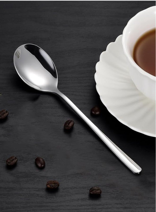 NAIDEV Stainless Steel Long Handle Spoon Korean Spoon Set for Home Kitchen or Restaurant Kitchen Utensil Eating Tableware Cutlery silverware Dishwasher Safe Tea spoon Use for Home,Restaurant(set of 2) - Image 4