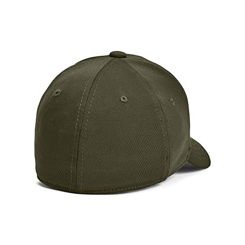 Under Armour Boys Blitzing Cap Stretch Fit, (390) Marine OD Green / / Black, Medium/Large - Image 2