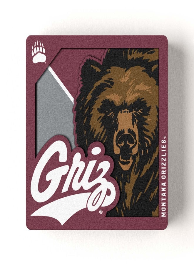 YouTheFan NCAA Montana Grizzlies 3D Logo Series Magnets - Image 4