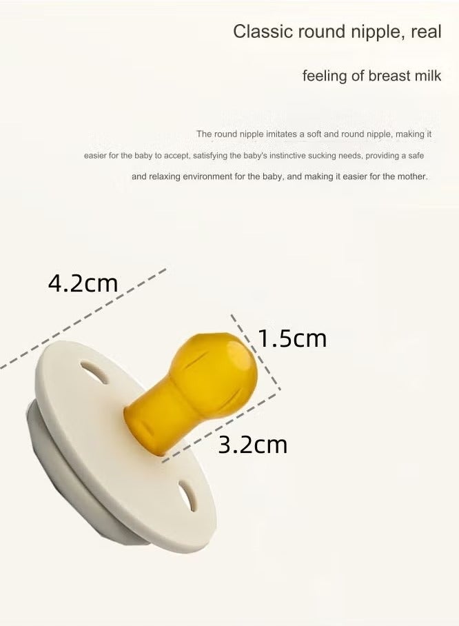 joybuy Natural Latex Pacifier, Luminous Pacifier, Baby Luminous Natural Latex Silicone Pacifier, White - Image 2