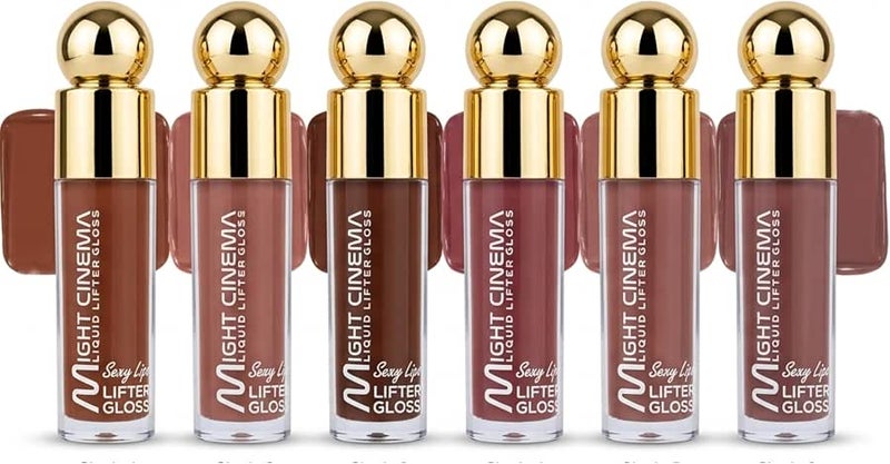 6-piece matte liquid lifter gloss makeup set, long-lasting matte liquid, non-sticky, non-fading, waterproof (NUDE SHADES)