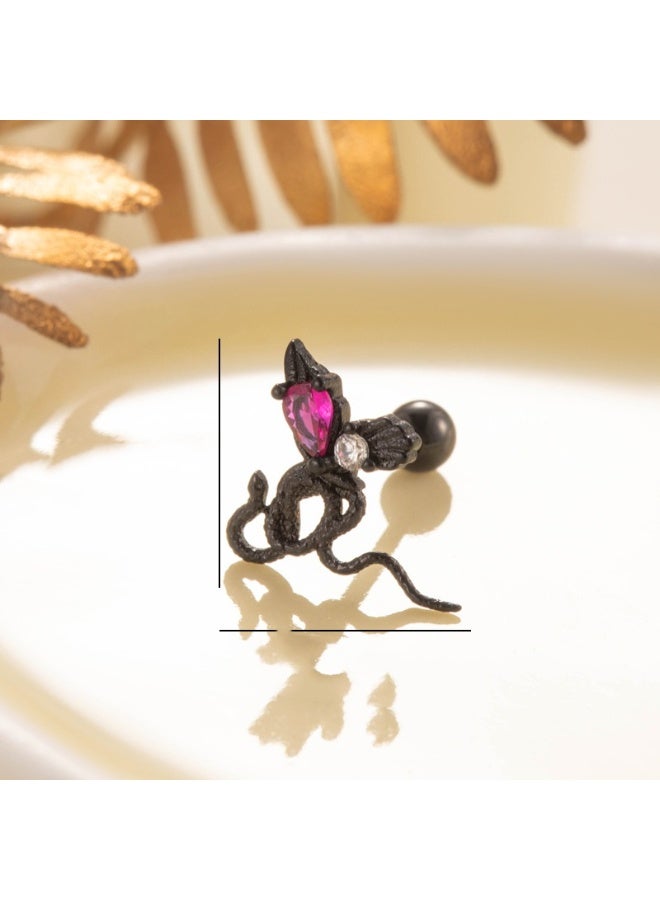 KUYING Fashionable Piercing Earrings Worn Single Piece