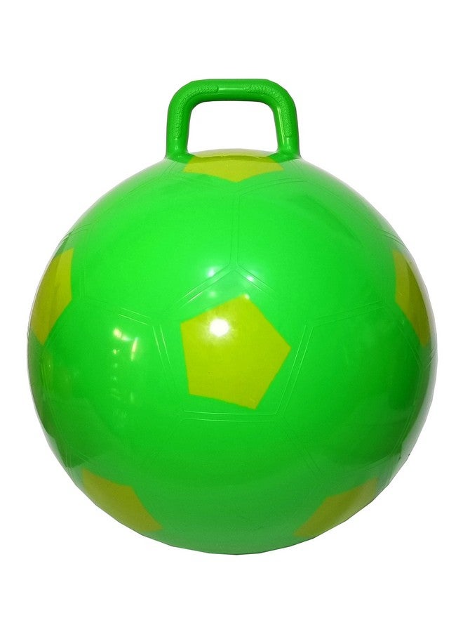 AppleRound Space Hopper Ball With Pump In Soccer Ball Style 18In / 45Cm Diameter For Ages 36 Kangaroo Bouncer Hoppity Hippity Hop Ball (Green) - Image 1