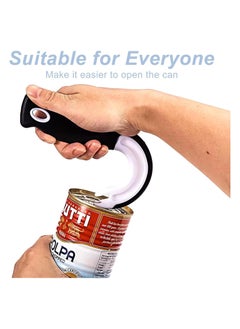 Pull Tab Can Opener Ergonomic Pop Top Can Opener Tool J Shape Handy Ring Pull Can Opener Aid for Seniors Easy Tab Opener for Cans Soda Beer Tin Can Cat Food Hand Can Opener for Arthritis