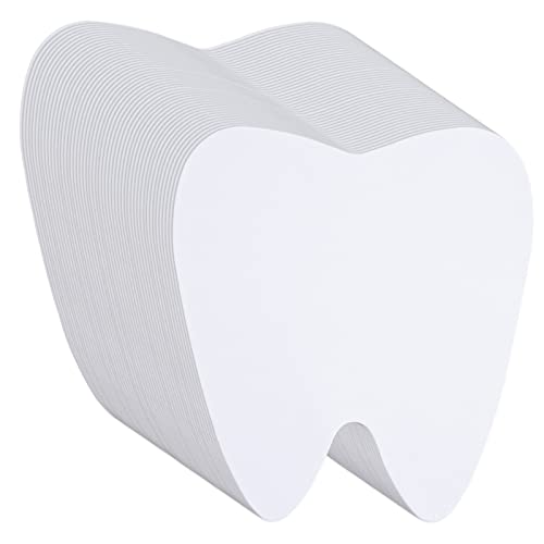 72 Pieces Tooth Cutouts Paper White Teeth Shape Cutouts Blank Tooth Paper Shape Creative Teeth Cutouts for Kids DIY Craft Art Project Home School Classroom Bulletin Board Decorations