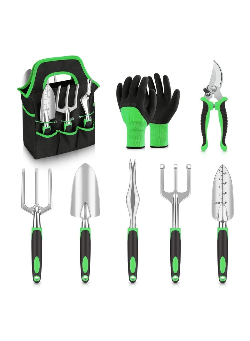 Generic Garden Tool Set  8-Piece Heavy Duty Lightweight Aluminum Alloy with Comfortable Non-Slip Handle  Storage Carrying Bag Durable Gardening Tool Set  Gift for Men and Women - Image 1