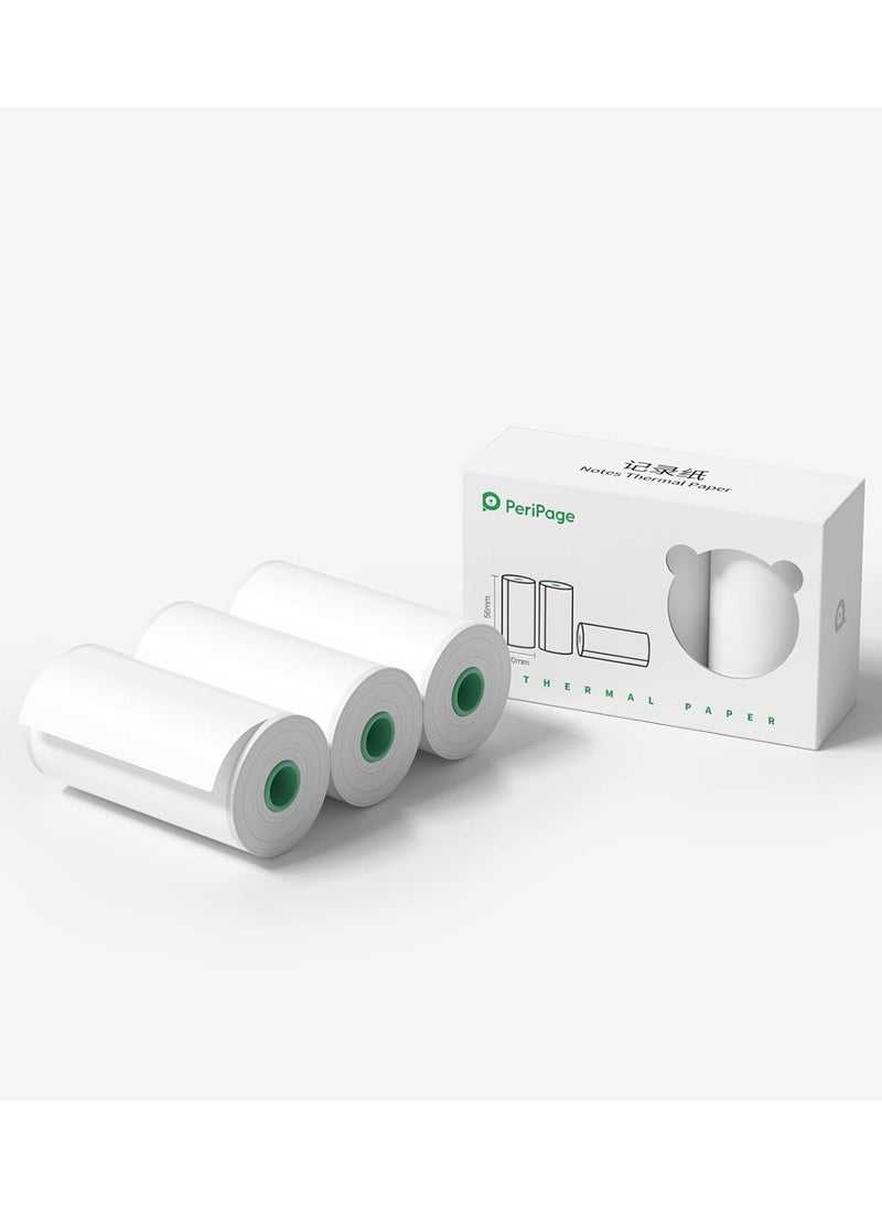 PeriPage Peripage Thermal Paper, Adhesive Label Paper, Color Thermal Sticker, Photo Printing Paper, 3 Rolls/Box, For PeriPage A6 Printer, Waterproof, Oilproof, Scratchproof, BPA Toxic Free (Thermal Paper)  - Image 1