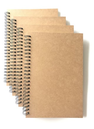 VEEPPO A5 Wirebound Notebooks Bulk Journals Spiral Steno Pads Blank/Lined Kraft Brown Cardboard Cover Thick Cream Writing Pad Sketchbook Scrapbook Album (Lined White-Pack Of 4) - pzsku/Z8CEEC163C68A8E3E224DZ/45/_/1741429369/eab7d4dd-a073-4c27-8c95-b958ef694f60