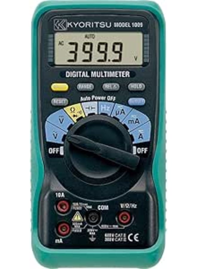 VEMER Kyoritsu KEW 1009 Digital Mutlimeter for Measuring AC/DC Voltages, AC/DC Currents, Resistance, Continuity, Diode Testing, Capacitance, Frequency, Grey