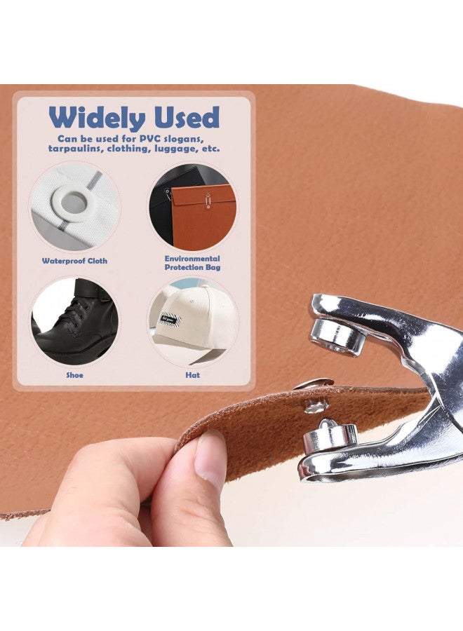 PAXCOO 1203Pcs Grommet Tool Kit with Eyelet Pliers, PAXCOO 1/4 Inch 6mm(Inside Hole Size) Fabric Grommet Kit with Fabric Eyelets Grommets, Washers, and Hole Punch Grommet Hand Press kit - Image 4