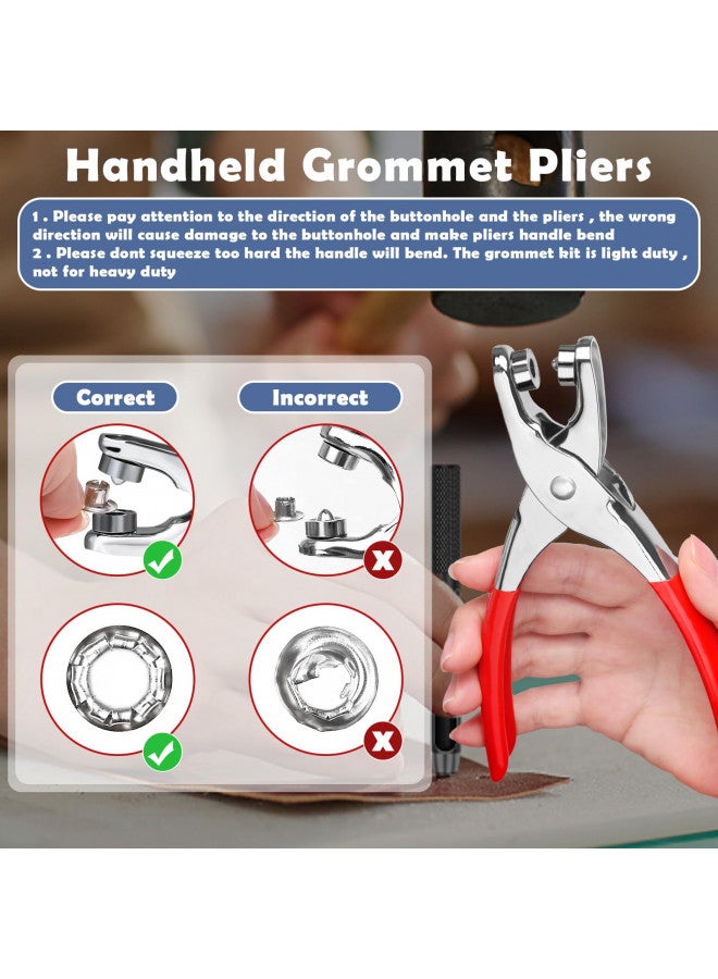 PAXCOO 1203Pcs Grommet Tool Kit with Eyelet Pliers, PAXCOO 1/4 Inch 6mm(Inside Hole Size) Fabric Grommet Kit with Fabric Eyelets Grommets, Washers, and Hole Punch Grommet Hand Press kit - Image 3