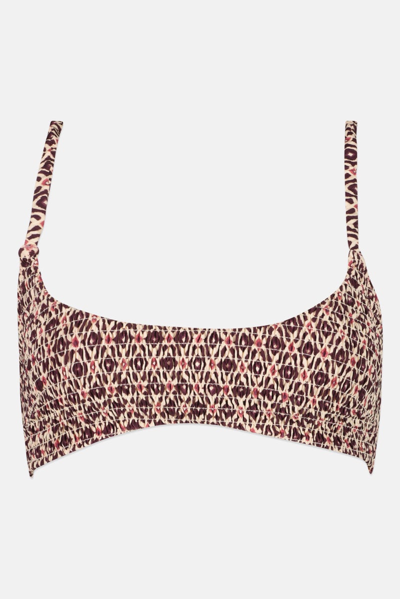 Reserved Women Non Padded Allover Print Bikini Top, Multicolor - Image 2