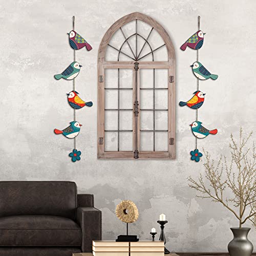 Artvibes Colorful Birds Decorative MDF Wooden Wall Art for Home | Garden Balcony | Door Decoration Items | Paintings For Wall | Wall Illustrations | Handcrafted Art | Gift Items (WH_5216N), Set of 2 - Image 3