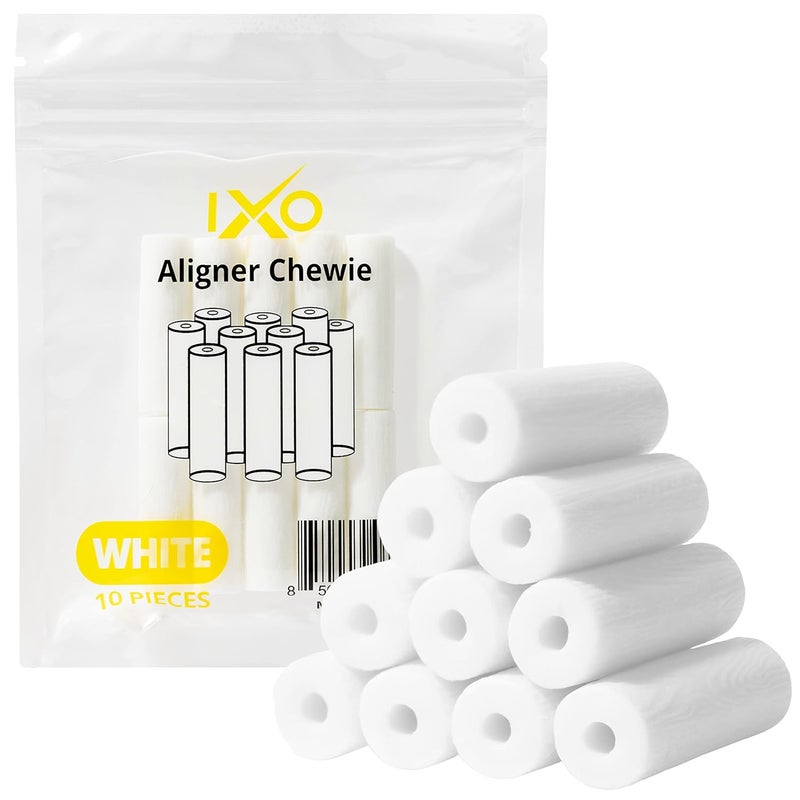 IXO Aligner Chewies for Invisalign Aligners  Chewies Invisalign Accessories for Retainers Aligner Chewies for Invisalign Trays Orthodontic Chewies in Resealable Bag  10 Pack  Unscented - Image 1
