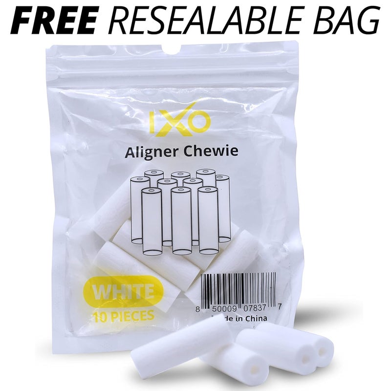 IXO Aligner Chewies for Invisalign Aligners  Chewies Invisalign Accessories for Retainers Aligner Chewies for Invisalign Trays Orthodontic Chewies in Resealable Bag  10 Pack  Unscented - Image 4