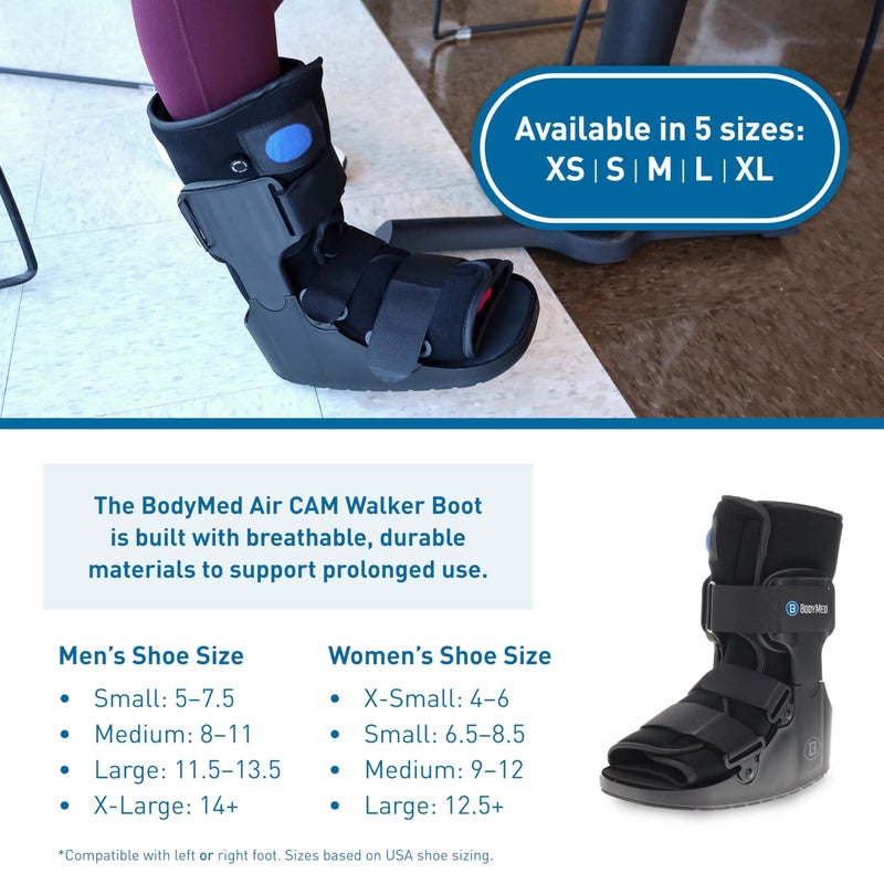 BodyMed Air CAM Walking Fracture Boot, Large, 12.5" Tall - Adjustable and Shock-Absorbing Support for Foot and Ankle Recovery - Fits Left & Right Foot - Image 3