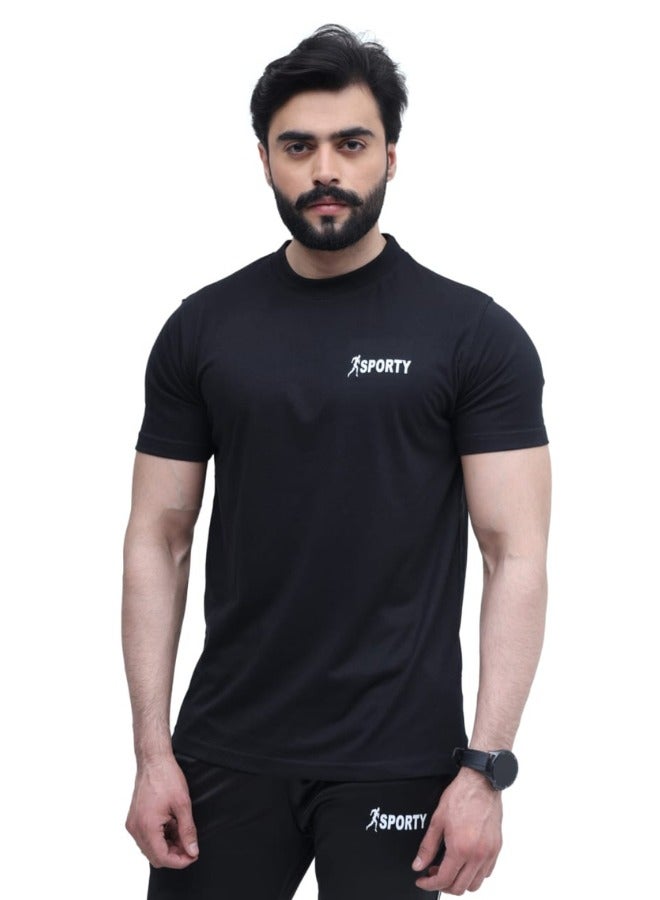 Sporty Men's Essential Everyday T-Shirt – Soft PC 52/48 Cotton Blend, Durable 4-Thread Stitching, Casual Comfort Fit for Daily Wear - Image 1