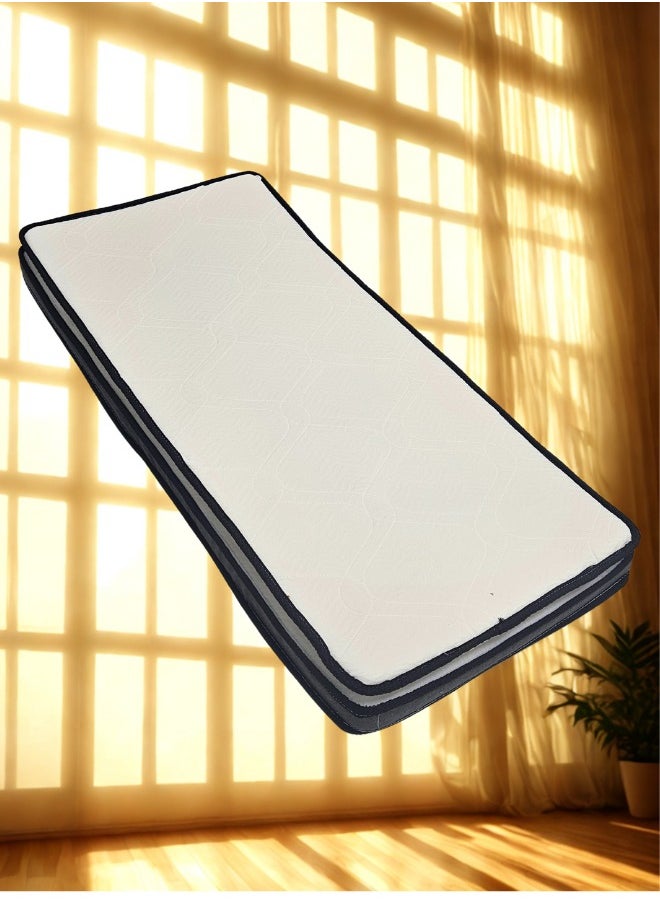 SMART HOME - 2 Layer Foam Mattress, Soft Comfortable Baby Crib Mattress with Flower Design, High Quality Durable Mattress for Kids Size (10X70X150cm) - Image 1